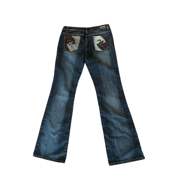 P & P Jeans Women's Size 11/12 Black Denim Bootcut Leg Mid Rise Cotton Stretch - Picture 2 of 8